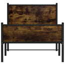 vidaXL füstös tölgy színű fém ágykeret matrac nélkül 90 x 190 cm