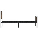 vidaXL füstös tölgy színű fém ágykeret matrac nélkül 90 x 190 cm