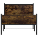 vidaXL füstös tölgy színű fém ágykeret matrac nélkül 100 x 190 cm