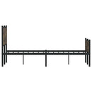 vidaXL füstös tölgy színű fém ágykeret matrac nélkül 120 x 200 cm