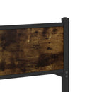 vidaXL füstös tölgy színű fém ágykeret matrac nélkül 120 x 200 cm