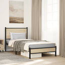 vidaXL sonoma tölgy színű fém ágykeret matrac nélkül 75 x 190 cm