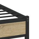 vidaXL sonoma tölgy színű fém ágykeret matrac nélkül 80 x 200 cm