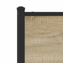 vidaXL sonoma tölgy színű fém ágykeret matrac nélkül 107 x 203 cm