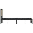 vidaXL sonoma tölgy színű fém ágykeret matrac nélkül 120 x 190 cm