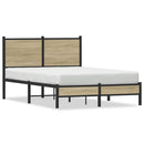 vidaXL sonoma tölgy színű fém ágykeret matrac nélkül 120 x 200 cm