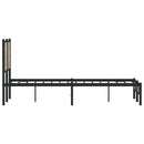 vidaXL sonoma tölgy színű fém ágykeret matrac nélkül 120 x 200 cm