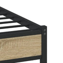 vidaXL sonoma tölgy színű fém ágykeret matrac nélkül 90 x 190 cm