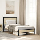 vidaXL sonoma tölgy színű fém ágykeret matrac nélkül 90 x 190 cm