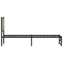 vidaXL sonoma tölgy színű fém ágykeret matrac nélkül 90 x 200 cm