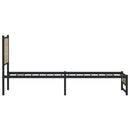 vidaXL sonoma tölgy színű fém ágykeret matrac nélkül 100 x 190 cm
