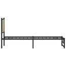 vidaXL sonoma tölgy színű fém ágykeret matrac nélkül 100 x 200 cm