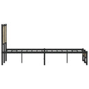 vidaXL sonoma tölgy színű fém ágykeret matrac nélkül 120 x 190 cm