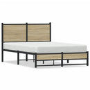 vidaXL sonoma tölgy színű fém ágykeret matrac nélkül 120 x 200 cm