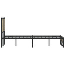 vidaXL sonoma tölgy színű fém ágykeret matrac nélkül 120 x 200 cm