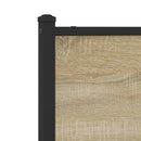 vidaXL sonoma tölgy színű fém ágykeret matrac nélkül 120 x 200 cm