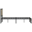 vidaXL sonoma tölgy színű fém ágykeret matrac nélkül 137 x 190 cm