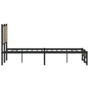 vidaXL sonoma tölgy színű fém ágykeret matrac nélkül 140 x 190 cm