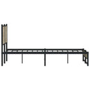 vidaXL sonoma tölgy színű fém ágykeret matrac nélkül 150 x 200 cm