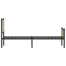 vidaXL sonoma tölgy színű fém ágykeret matrac nélkül 80 x 200 cm