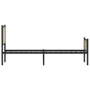 vidaXL sonoma tölgy színű fém ágykeret matrac nélkül 90 x 190 cm