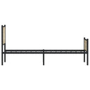 vidaXL sonoma tölgy színű fém ágykeret matrac nélkül 100 x 190 cm