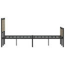 vidaXL sonoma tölgy színű fém ágykeret matrac nélkül 120 x 200 cm