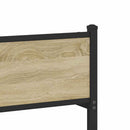 vidaXL sonoma tölgy színű fém ágykeret matrac nélkül 120 x 200 cm