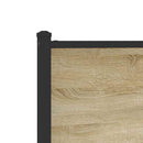 vidaXL sonoma tölgy színű fém ágykeret matrac nélkül 137 x 190 cm