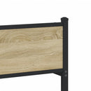 vidaXL sonoma tölgy színű fém ágykeret matrac nélkül 140 x 200 cm