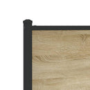 vidaXL sonoma tölgy színű fém ágykeret matrac nélkül 140 x 200 cm