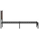 vidaXL barna tölgy színű fém ágykeret matrac nélkül 90 x 190 cm