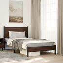 vidaXL barna tölgy színű fém ágykeret matrac nélkül 107 x 203 cm