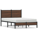 vidaXL barna tölgy színű fém ágykeret matrac nélkül 120 x 190 cm