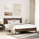 vidaXL barna tölgy színű fém ágykeret matrac nélkül 137 x 190 cm
