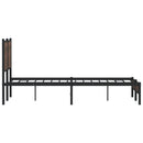 vidaXL barna tölgy színű fém ágykeret matrac nélkül 150 x 200 cm