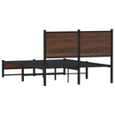 vidaXL barna tölgy színű fém ágykeret matrac nélkül 120 x 190 cm