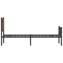 vidaXL barna tölgy színű fém ágykeret matrac nélkül 100 x 190 cm