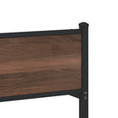 vidaXL barna tölgy színű fém ágykeret matrac nélkül 100 x 190 cm