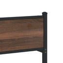 vidaXL barna tölgy színű fém ágykeret matrac nélkül 107 x 203 cm