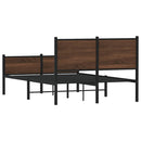 vidaXL barna tölgy színű fém ágykeret matrac nélkül 120 x 190 cm