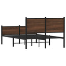 vidaXL barna tölgy színű fém ágykeret matrac nélkül 120 x 200 cm