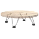 vidaXL 4 db fehér, tömör acél hajtűláb dohányzóasztalhoz, 10 cm