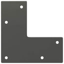 vidaXL 4 db antracitszürke, tömör acél hajtűláb dohányzóasztalhoz 10 cm