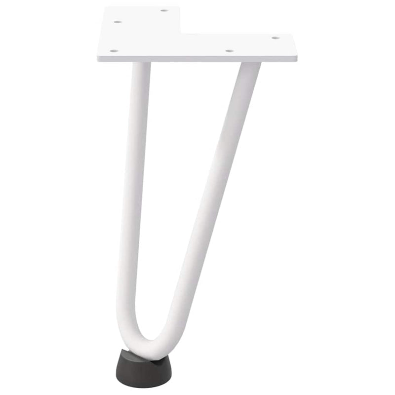 vidaXL 4 db fehér, tömör acél hajtűláb dohányzóasztalhoz 20 cm