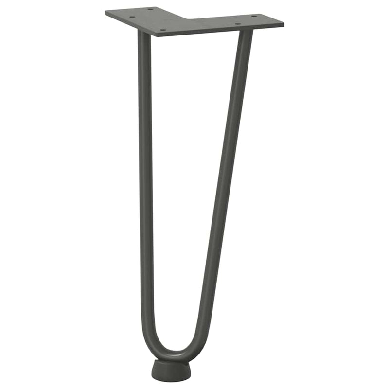 vidaXL 4 db antracitszürke hajtűláb dohányzóasztalhoz 30 cm tömör acél