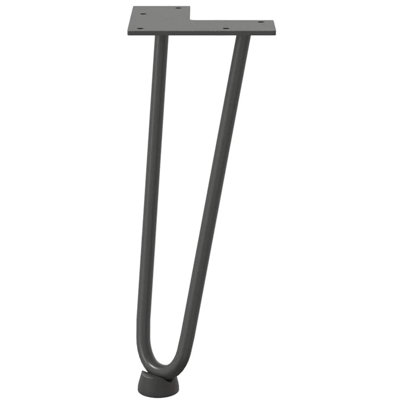 vidaXL 4 db antracitszürke hajtűláb dohányzóasztalhoz 30 cm tömör acél