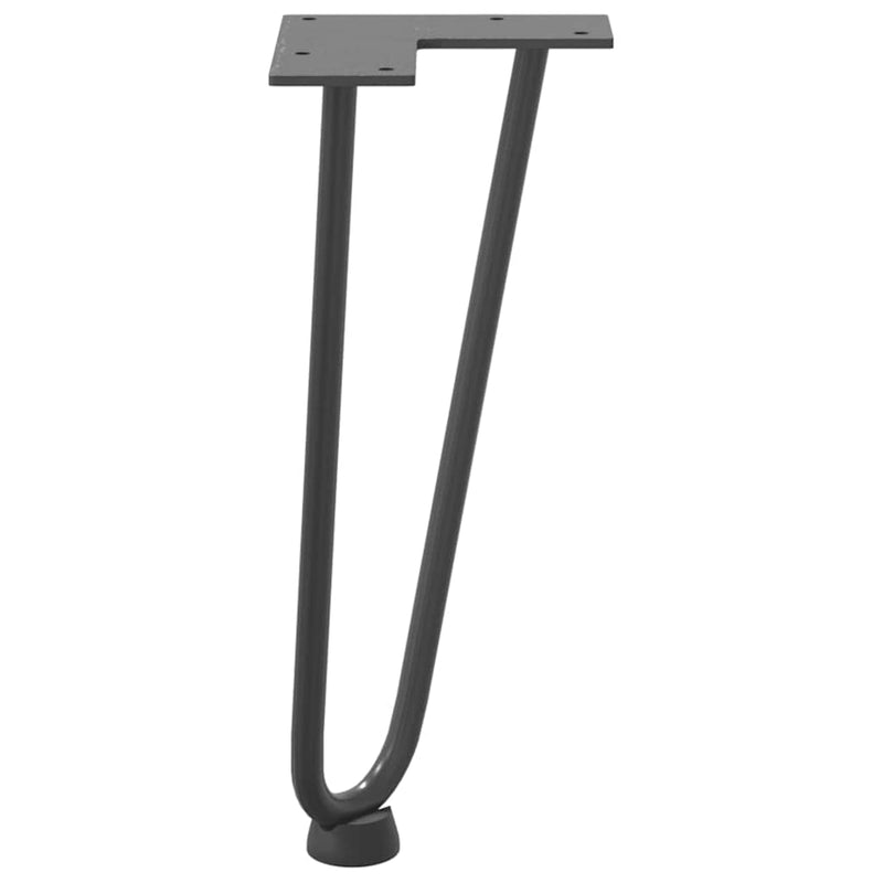 vidaXL 4 db antracitszürke hajtűláb dohányzóasztalhoz 30 cm tömör acél