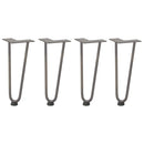 vidaXL 4 db natúr acél hajtűláb dohányzóasztalhoz 30 cm tömör acél