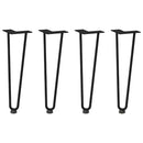 vidaXL 4 db fekete, tömör acél hajtűláb dohányzóasztalhoz 42 cm